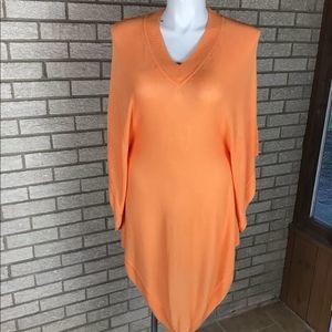 Chico’s orange poncho size large/X-Large (14)